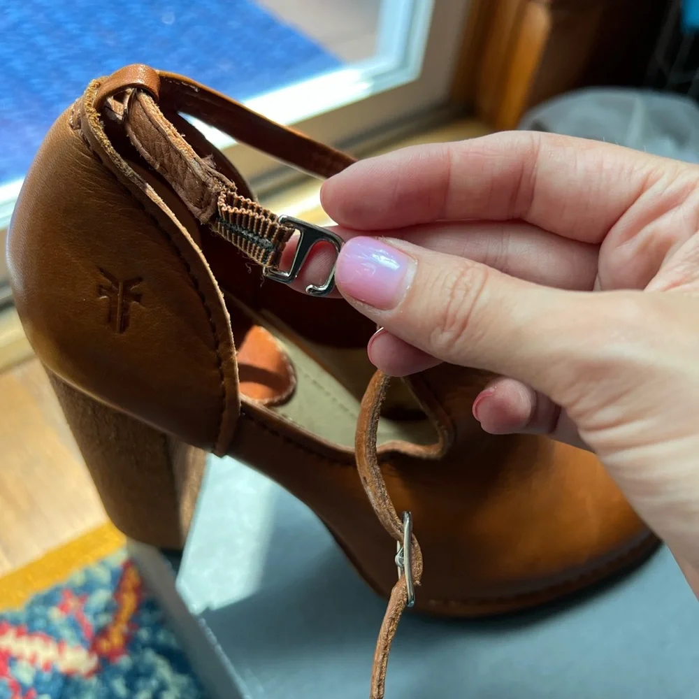 Frye Brown Ankle Boots with Buckle - Picture 6 of 8